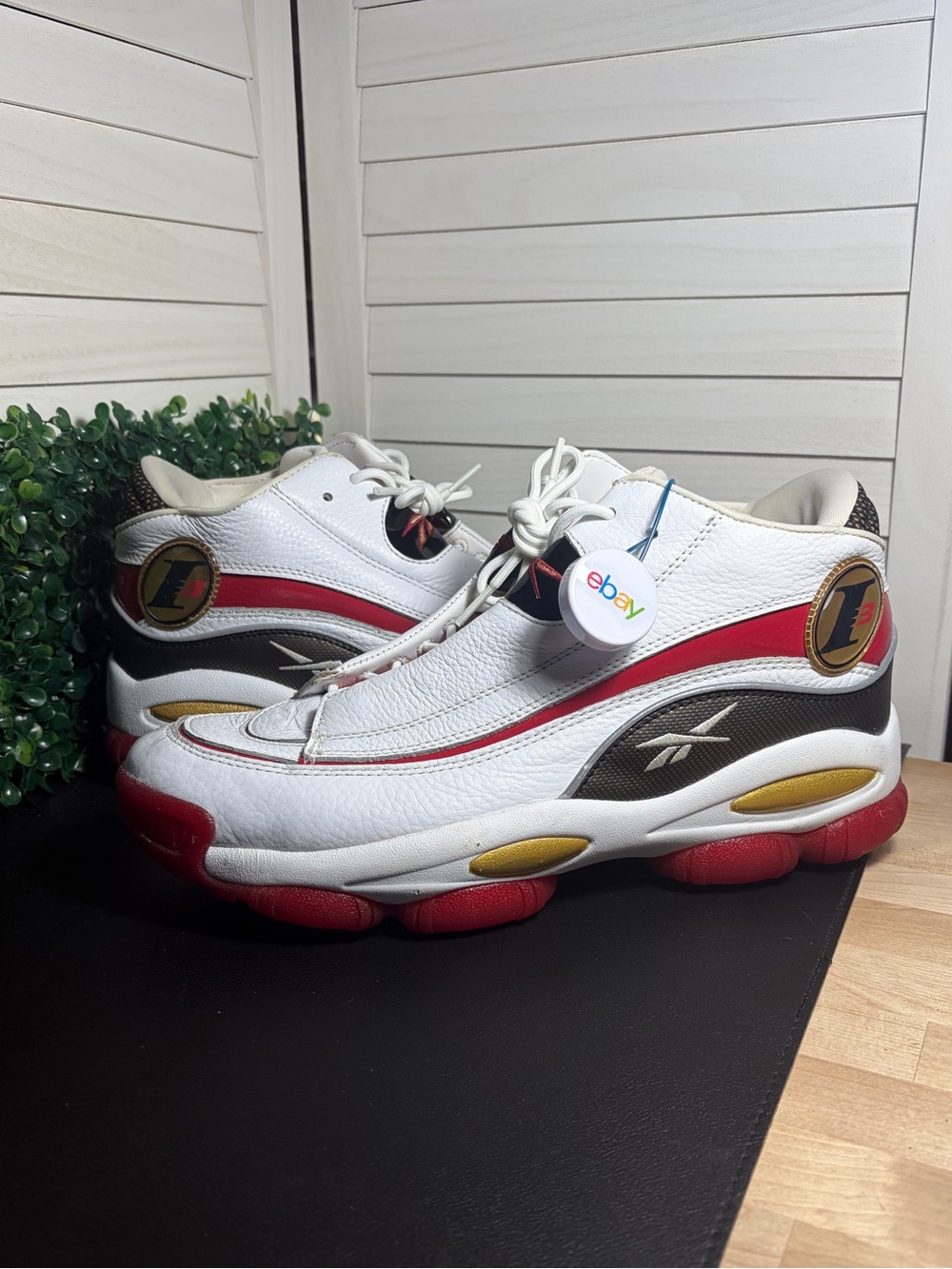 Reebok The Answer 1 DMX OG White Flash Red Allen Iverson GX6330 Size 11